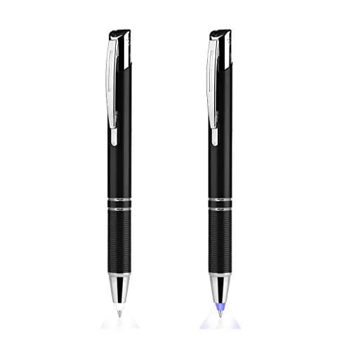 Penyeah Pen with Light, Flashlight LED Tip, 2 Pack, White+Blue | Illuminates in Dark, Ideal for Night Writers thumbnail 1