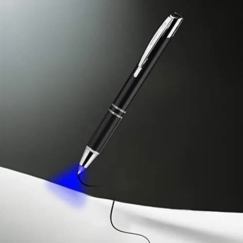 Penyeah Pen with Light, Flashlight LED Tip, 2 Pack, White+Blue | Illuminates in Dark, Ideal for Night Writers thumbnail 2