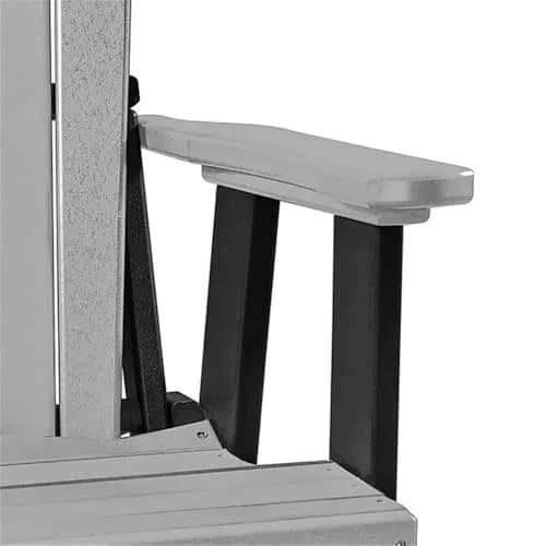 American Furniture Classics Fan Back Balcony Glider, Light Gray | Outdoor Resin Chair with Elevated Seating thumbnail 4