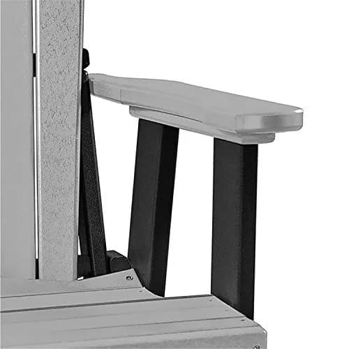American Furniture Classics Double Center Table Glider Light Gray | Amish Crafted Outdoor Seating thumbnail 4