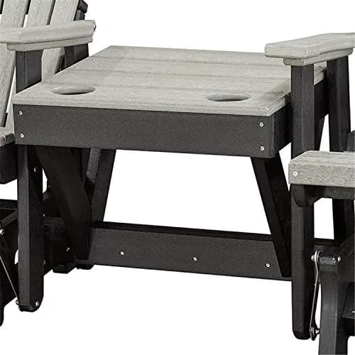 American Furniture Classics Double Center Table Glider Light Gray | Amish Crafted Outdoor Seating thumbnail 5