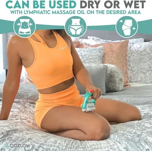 COZLOW MyoRelease Lymphatic Drainage Massager Green Handheld Roller | Targets Cellulite & Muscle Tension thumbnail 6