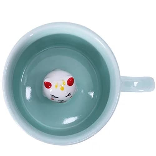 Ponerine Fortune Cat Coffee Mug 237ml (8 Fl Oz) | Hidden Animal Surprise Inside thumbnail 4
