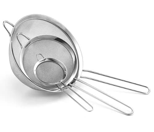 OXO Good Grips 11-Inch Better Balloon Whisk & Cuisinart Set of 3 Fine Mesh Stainless Steel Strainers | Kitchen Utensils thumbnail 4