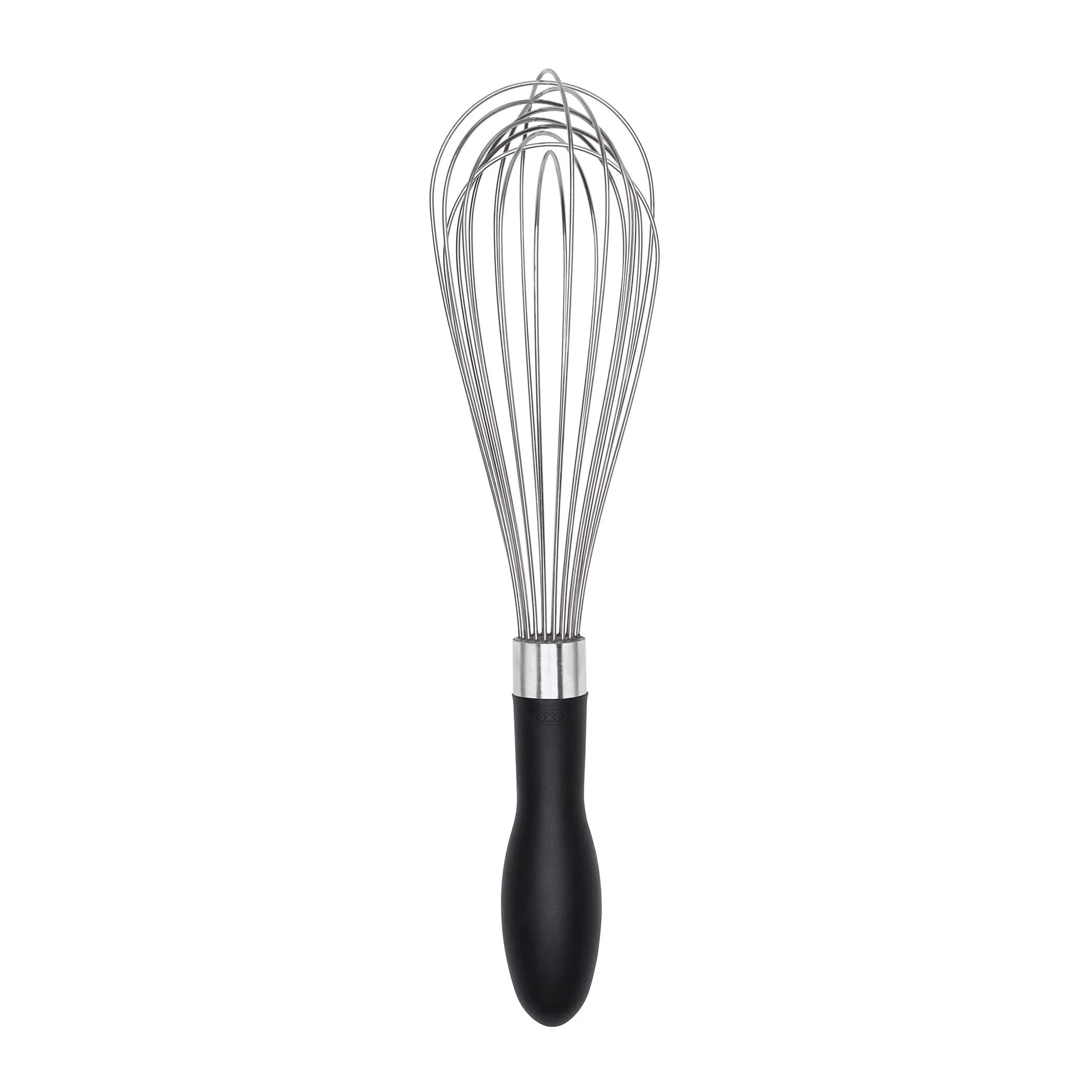 OXO Good Grips 11-Inch Better Balloon Whisk & Cuisinart Set of 3 Fine Mesh Stainless Steel Strainers | Kitchen Utensils — Set of 3