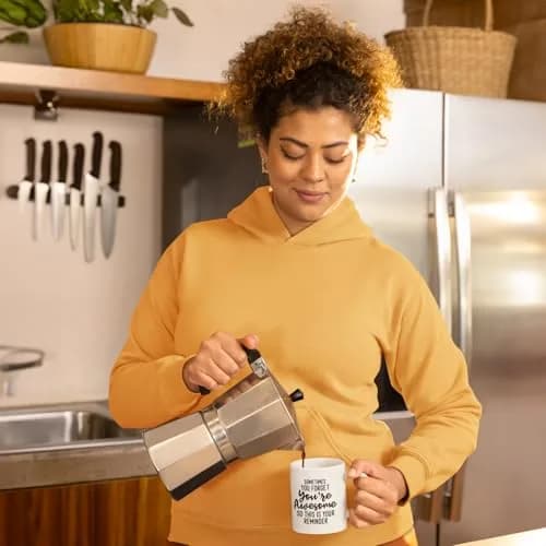 Veracco Sometimes You Forget You're Awesome Mug – Inspirational Coffee Mug for Women & Men – 11oz Ceramic Mug thumbnail 5