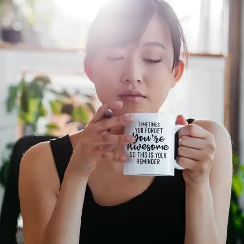 Veracco Sometimes You Forget You're Awesome Mug – Inspirational Coffee Mug for Women & Men – 11oz Ceramic Mug thumbnail 7