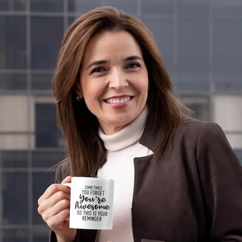 Veracco Sometimes You Forget You're Awesome Mug – Inspirational Coffee Mug for Women & Men – 11oz Ceramic Mug thumbnail 9
