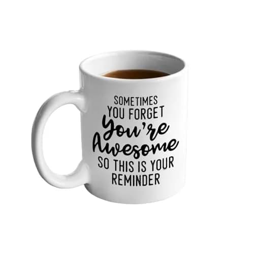 Veracco Sometimes You Forget You're Awesome Mug – Inspirational Coffee Mug for Women & Men – 11oz Ceramic Mug thumbnail 2