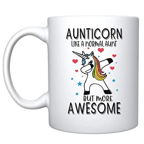 Veracco Aunticorn Like a Normal Aunt Ceramic Coffee Mug 11oz (325ml) | Funny Birthday Gift for Her thumbnail 1