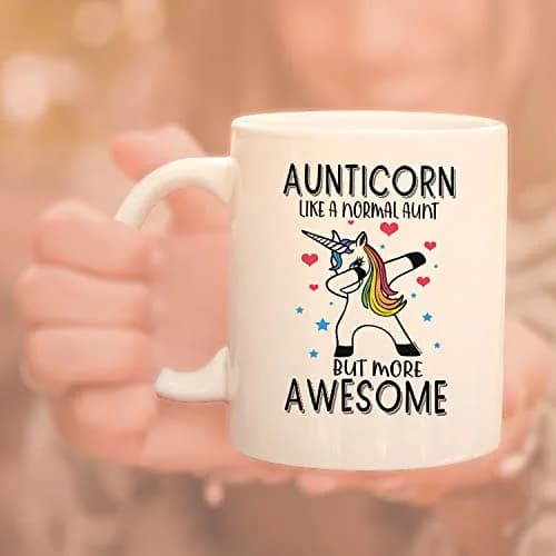 Veracco Aunticorn Like a Normal Aunt Ceramic Coffee Mug 11oz (325ml) | Funny Birthday Gift for Her thumbnail 4