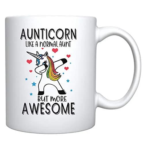 Veracco Aunticorn Like a Normal Aunt Ceramic Coffee Mug 11oz (325ml) | Funny Birthday Gift for Her thumbnail 2
