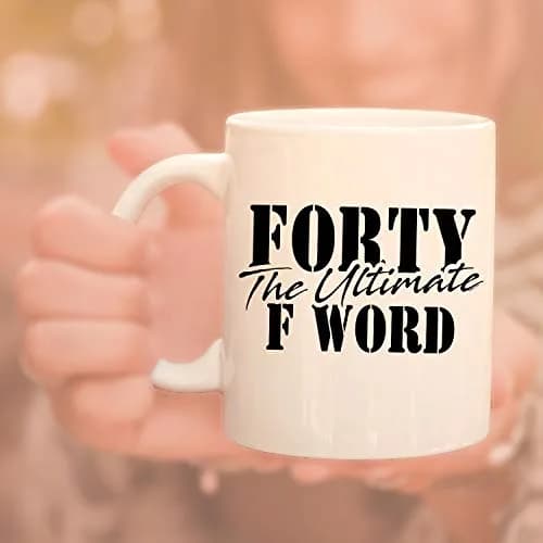 Veracco Forty The Ultimate F Word Ceramic Coffee Mug 325ml (11 Fl Oz) | Funny Birthday Gift for Him Her thumbnail 5