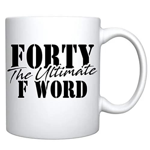 Veracco Forty The Ultimate F Word Ceramic Coffee Mug 325ml (11 Fl Oz) | Funny Birthday Gift for Him Her thumbnail 2