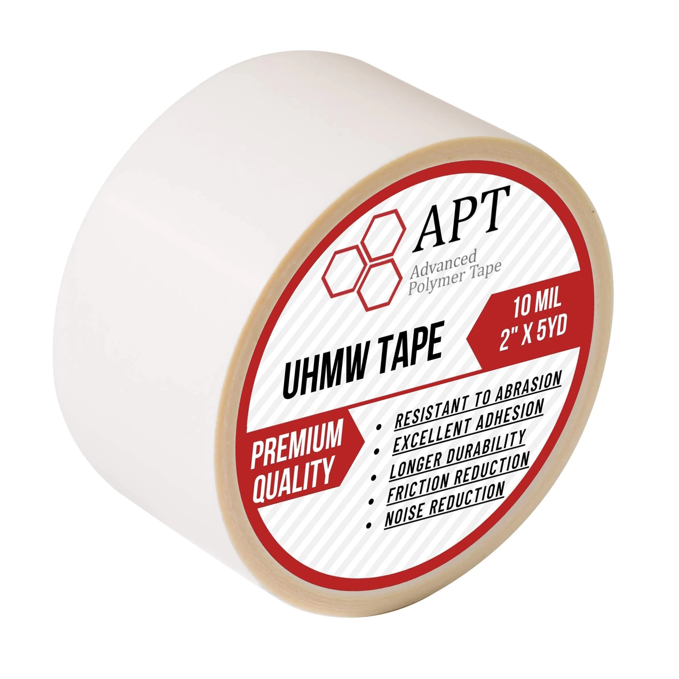 APT UHMW Polyethylene Tape 2" x 5Yds (10 Mil) | Resists Abrasion, Impact, Friction & Noise Reduction — 2" x 5Yds