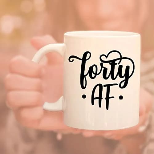 Veracco Fourty AF 40 Years Olds Ceramic Coffee Mug | Funny Birthday Gift for Him & Her thumbnail 6