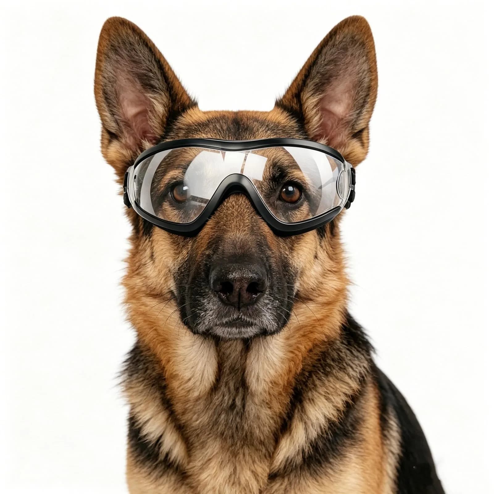 NAMSAN Clear Dog Goggles for Medium to Large Dogs | UV Protection Driving Glasses with Adjustable Straps - main product image