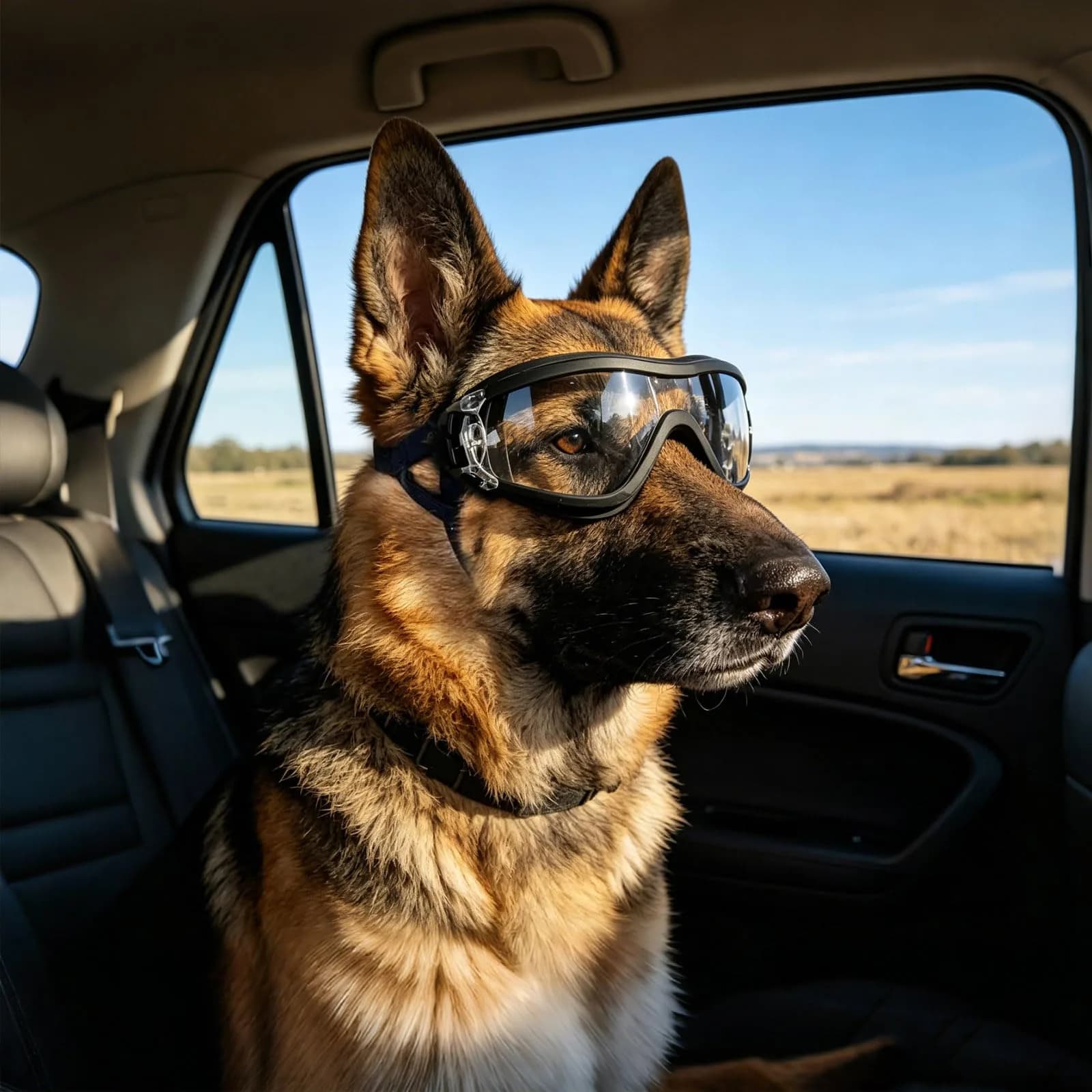 NAMSAN Clear Dog Goggles for Medium to Large Dogs | UV Protection Driving Glasses with Adjustable Straps - view 6