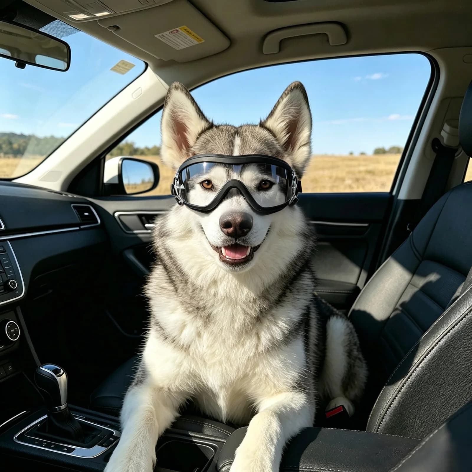 NAMSAN Clear Dog Goggles for Medium to Large Dogs | UV Protection Driving Glasses with Adjustable Straps - view 2