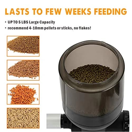 hygger Large Programmable Pond Fish Feeder 5.5L | Weatherproof & Wildlife Safe thumbnail 2
