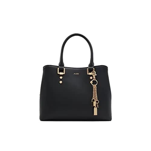 ALDO Legoirii Tote Bag, Medium Brown | Stylish Women's Handbag with Zipper Closure — Black / Medium