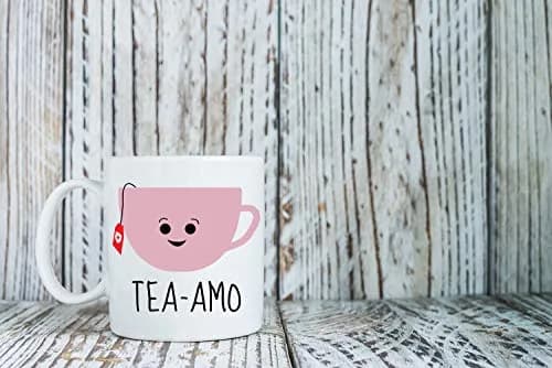 AW Fashions Tea Amo - Spanish I Love You 11oz Novelty Coffee Mug Perfect for Women, Funny Birthday Gift for Her, Fiancee, Girlfriend, Wife, Mom thumbnail 7