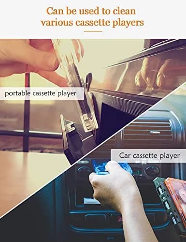 Arsvita Cassette Head Cleaner Kit with Cleaning Solution | Reusable Tape Cleaner for Home/Car Players thumbnail 4