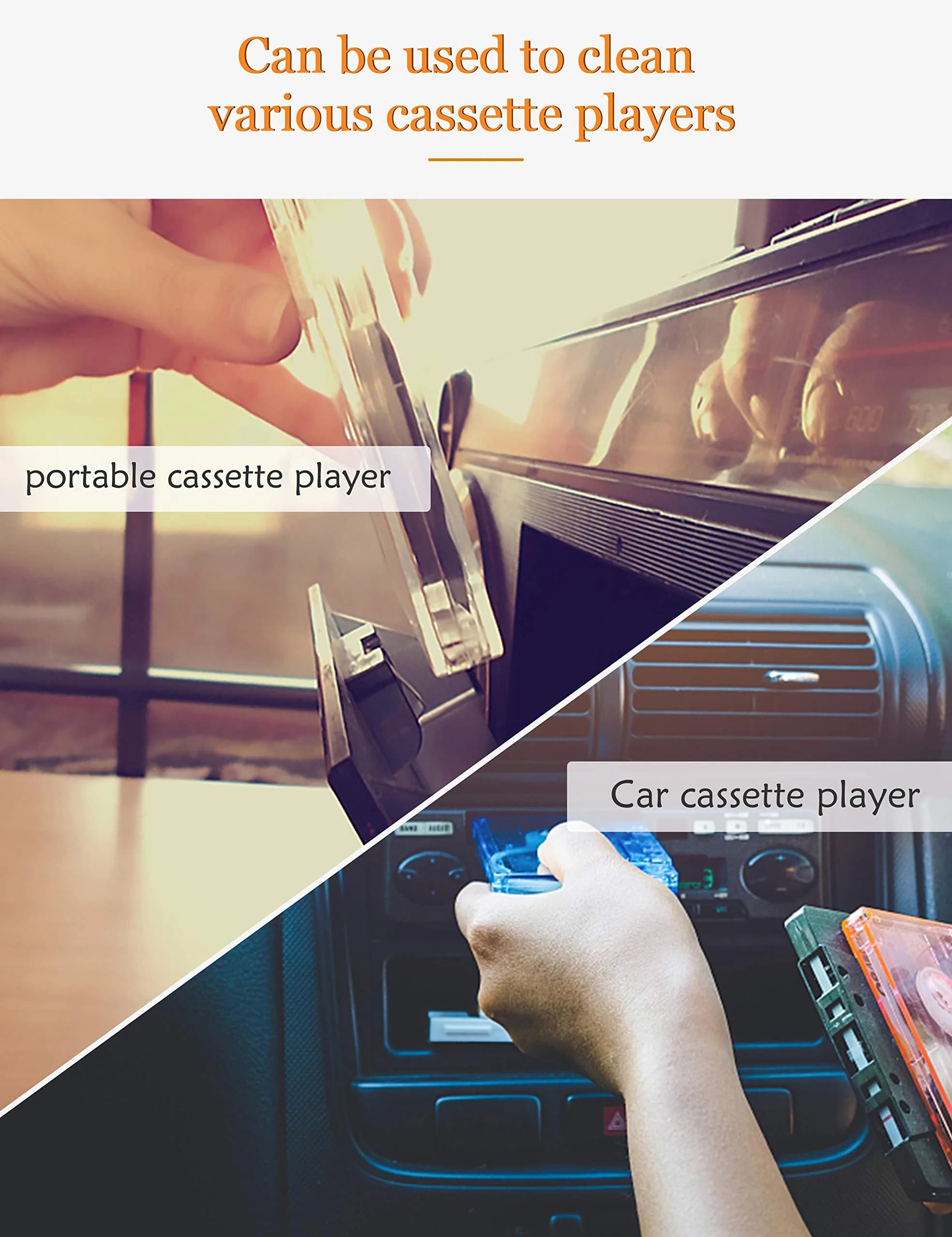 Arsvita Cassette Head Cleaner Kit with Cleaning Solution | Reusable Tape Cleaner for Home/Car Players - view 4