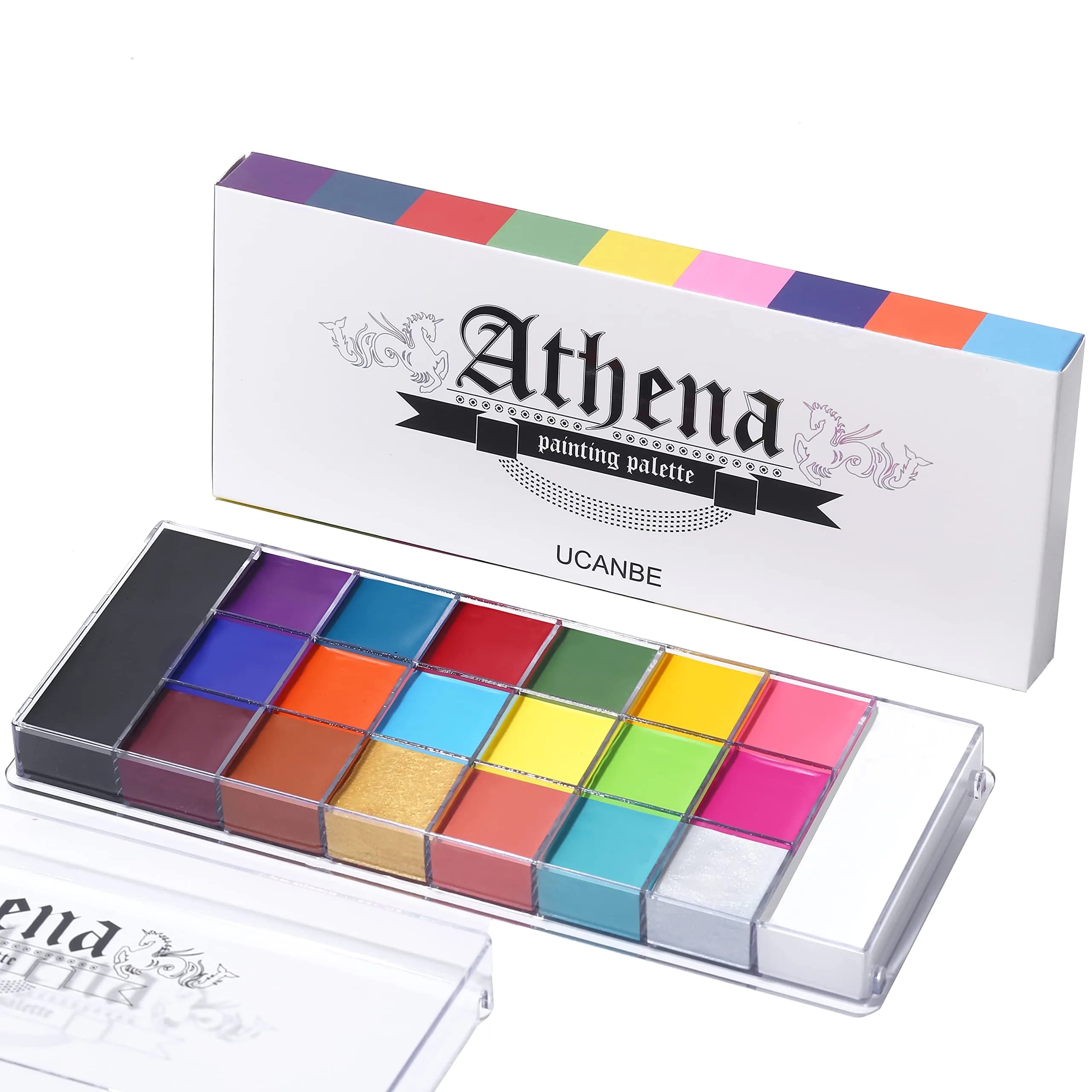 UCANBE Athena 20-Color Face & Body Paint Oil Palette 168g (5.9oz) | Professional SFX Makeup Kit - main product image