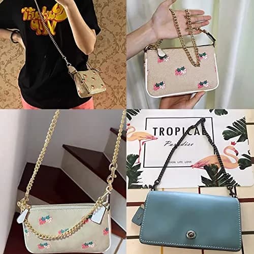 OAikor Purse Chain Crossbody Antique Gold 43in | Durable Metal Bag Strap thumbnail 8