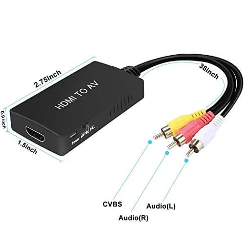 TaiHuai HDMI to RCA Converter 1080p | Connects HDMI Devices to Older TVs thumbnail 5