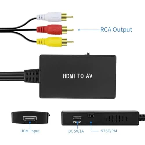 TaiHuai HDMI to RCA Converter 1080p | Connects HDMI Devices to Older TVs thumbnail 3
