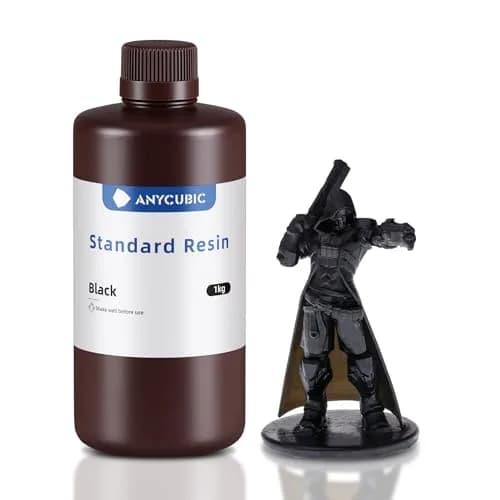 ANYCUBIC 3D Printer Resin 1kg (2.2 lb) Black | High Precision Fast Curing UV Photopolymer Resin for LCD 3D Printing thumbnail 1