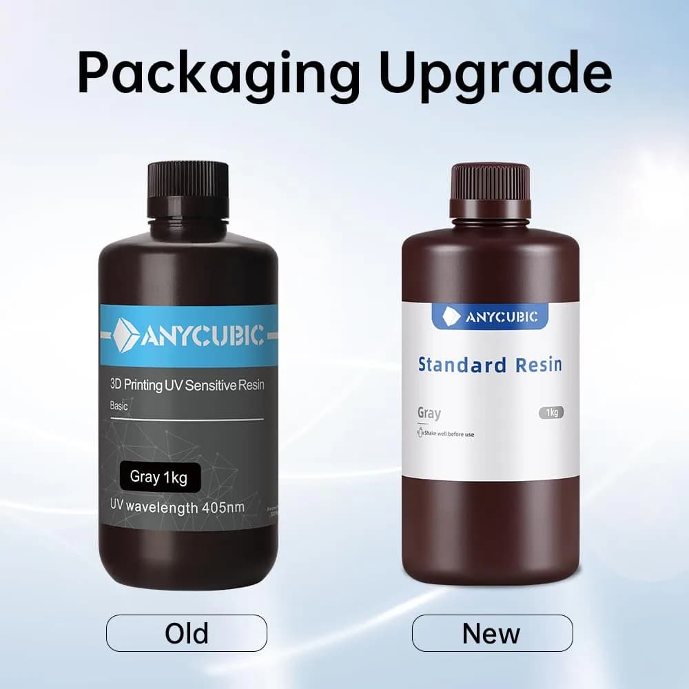 ANYCUBIC Grey 1kg UV Photopolymer Resin | High Precision Fast Curing for LCD 3D Printing - view 2