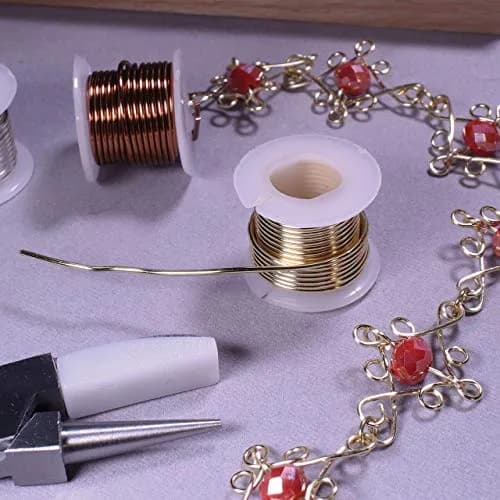 The Beadsmith Craft Wire Assortment - Tarnish-Resistant Copper Wire for Jewelry Making, 6-Pack, 0.75-Inch Mini Spools, 4 Yd Each, 22-Gauge, Assorted Colors, Medium Temper | Versatile Jewelry Wire thumbnail 5