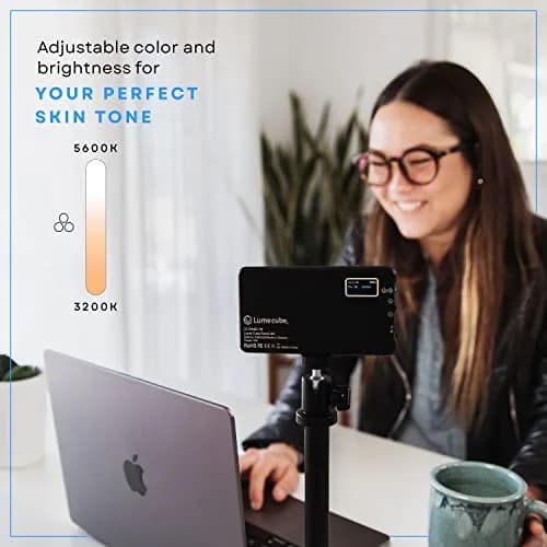 Lume Cube Broadcast Lighting Kit with Laptop Clip & Stand, 600g (1.32 lb) | Professional Video Conference Light thumbnail 4