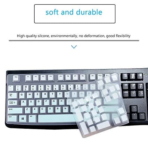 MUBUY-GOL Keyboard Cover Skin Protector for Logitech MK120 K120 Wired Keyboard | US Layout, Waterproof & Washable thumbnail 2
