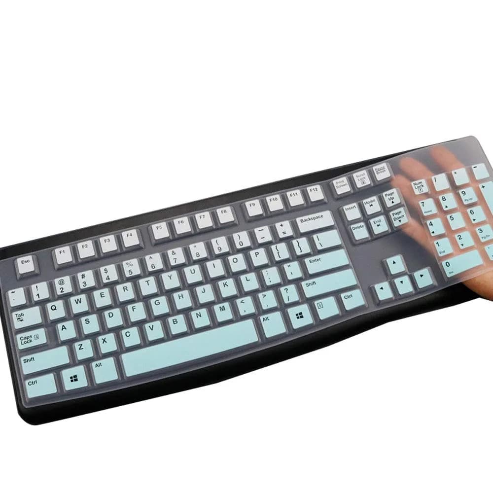 MUBUY-GOL Keyboard Cover Skin Protector for Logitech MK120 K120 Wired Keyboard | US Layout, Waterproof & Washable - main product image