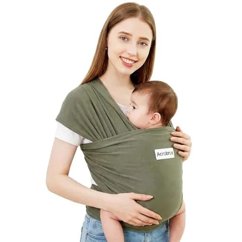 ACRABROS Baby Wrap Carrier, Hands-Free Sling for Newborns to Toddlers (8-35 lbs) | Breathable & Comfortable thumbnail 1