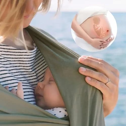 ACRABROS Baby Wrap Carrier, Hands-Free Sling for Newborns to Toddlers (8-35 lbs) | Breathable & Comfortable thumbnail 6