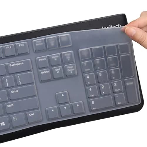 MUBUY-GOL Keyboard Cover Skin Protector for Logitech MK120 K120 Wired Keyboard | US Layout, Clear, Ultra Thin thumbnail 4