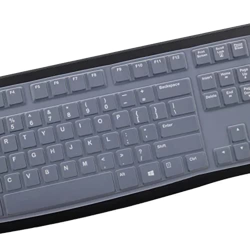 MUBUY-GOL Keyboard Cover Skin Protector for Logitech MK120 K120 Wired Keyboard | US Layout, Clear, Ultra Thin thumbnail 3