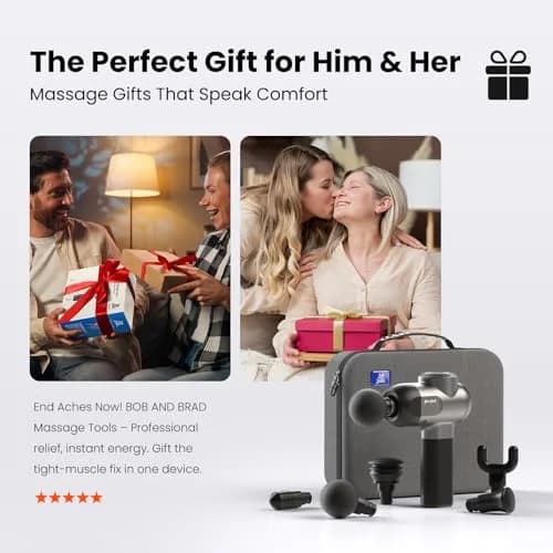 BOB AND BRAD C2 Massage Gun 0.68 kg (1.5 lb) | Deep Tissue Percussion Massager with 5 Speeds & 5 Heads thumbnail 4