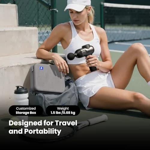 BOB AND BRAD C2 Massage Gun 0.68 kg (1.5 lb) | Deep Tissue Percussion Massager with 5 Speeds & 5 Heads thumbnail 8