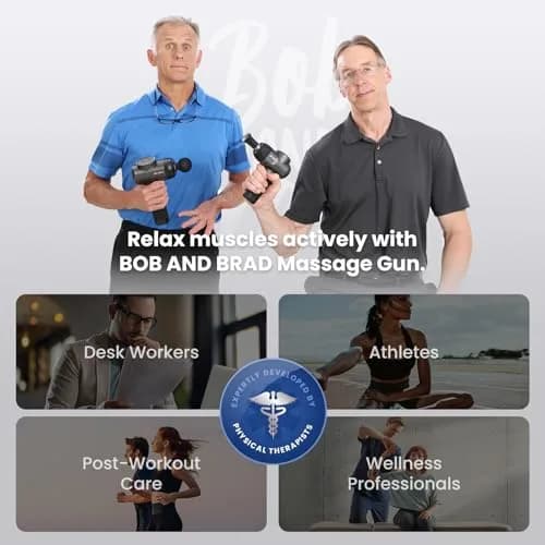 BOB AND BRAD C2 Massage Gun 0.68 kg (1.5 lb) | Deep Tissue Percussion Massager with 5 Speeds & 5 Heads thumbnail 9