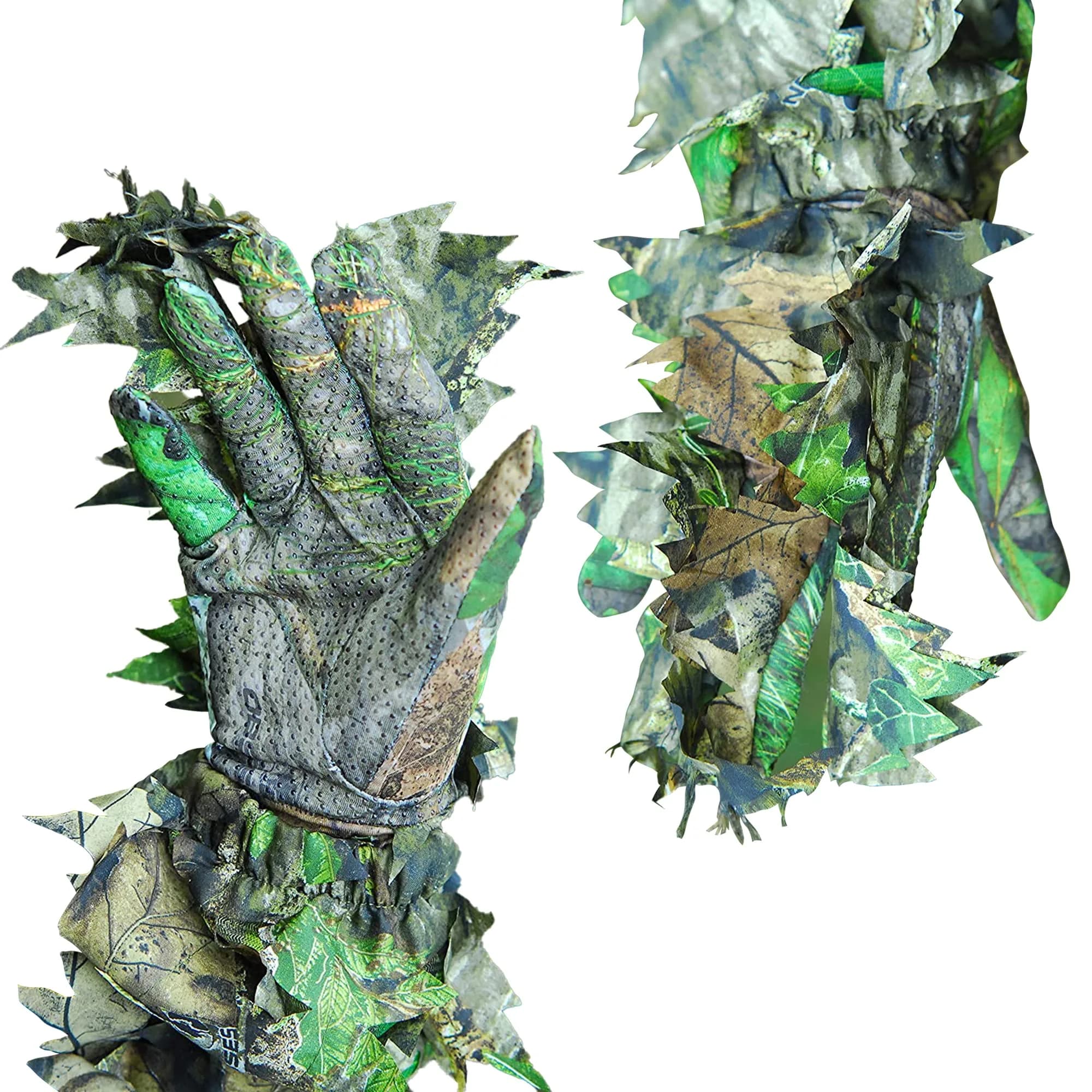 Titan 3D Leafy Gloves for Leafy Suit | Lightweight Camouflage Gloves for Hunting & Shooting — Obsession / One Size