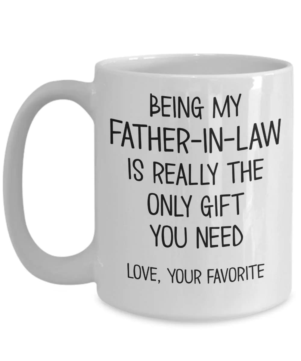 The Improper Mug White 15 oz Ceramic Coffee Mug | Funny Father-in-Law Gift for Birthday — White