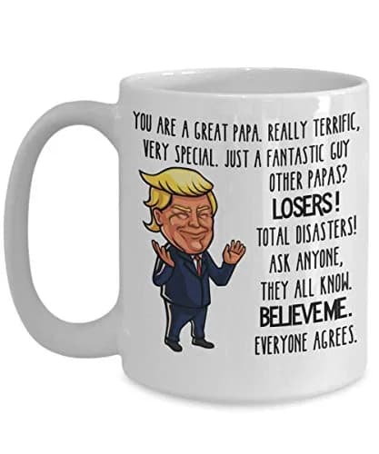 The Improper Mug Trump Papa Mug for Grandpa or Dad | Funny 11 or 15 oz White Ceramic Coffee Comment Cup thumbnail 1