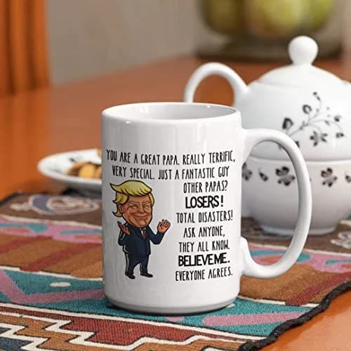 The Improper Mug Trump Papa Mug for Grandpa or Dad | Funny 11 or 15 oz White Ceramic Coffee Comment Cup thumbnail 4