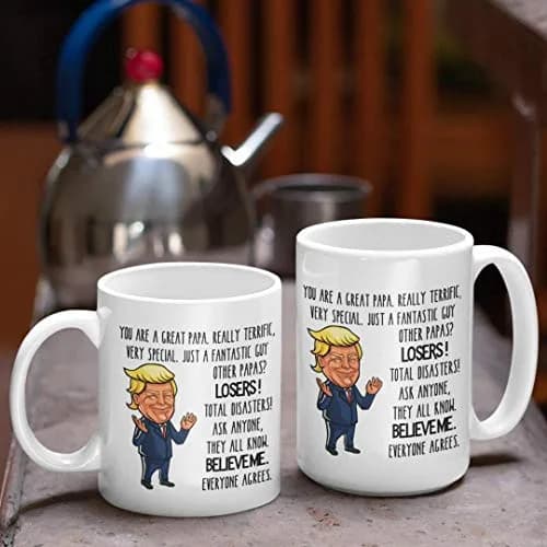 The Improper Mug Trump Papa Mug for Grandpa or Dad | Funny 11 or 15 oz White Ceramic Coffee Comment Cup thumbnail 6